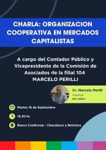 Banco Credicoop: Charla sobre “Organización cooperativa en mercados capitalistas”