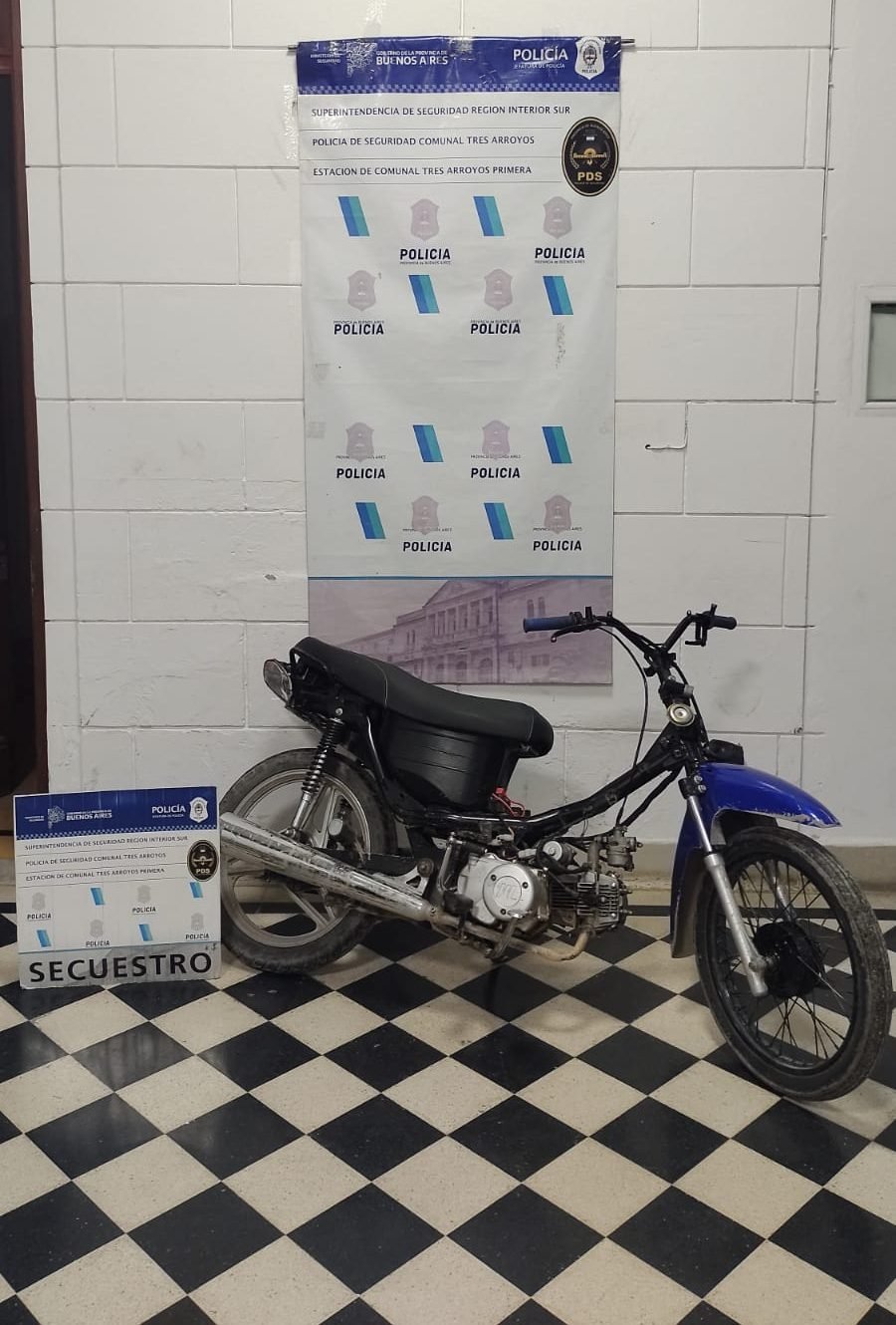 Moto recuperada en horas de la madrugada