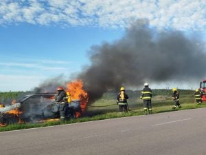 Ardió camioneta en Ruta 85 a 15 km de Coronel Pringles