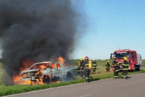 Ardió camioneta en Ruta 85 a 15 km de Coronel Pringles