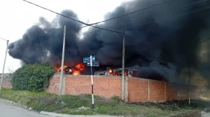 Tandil: Se quemaron 16 colectivos en el predio de la ex “Río Paraná”