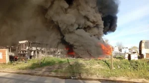 Tandil: Se quemaron 16 colectivos en el predio de la ex “Río Paraná”