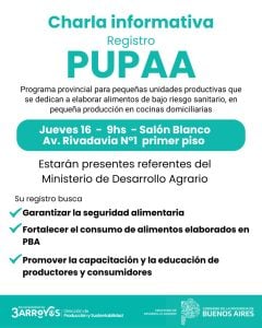 Charla informativa para emprendedores y productores locales