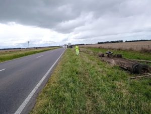 Este martes: Choque en cadena en el Km 525 de la Ruta 3