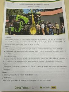 Tandil: John Deere hará la primera Escuela de Operarios Agrícolas (audio)