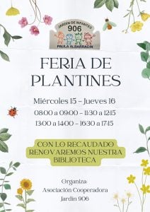 Venta de plantines y Lechón móvil en el Jardín 906