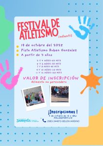 Festival de Atletismo Infantil en la Pista Municipal “Rubén González”