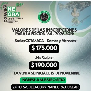 (video)Cazadores presentó la edición 64 de las “24 horas de la Corvina Negra”