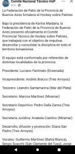 Hockey sobre Patines: Tresarroyenses integran el nuevo Comité Provincial Técnico
