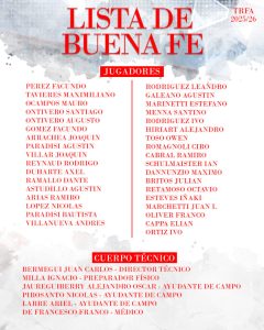 Torneo Regional Amateur: Huracán Ciclista presentó su lista de buena fe