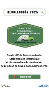 Claromecó: Normal recolección de residuos para el feriado del viernes