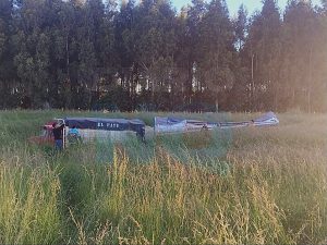 Transportista de Tres Arroyos volcó en Ruta 228