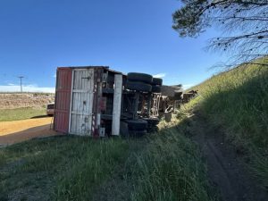 No hubo heridos: Volcó camión que transportaba maíz en la ruta 3