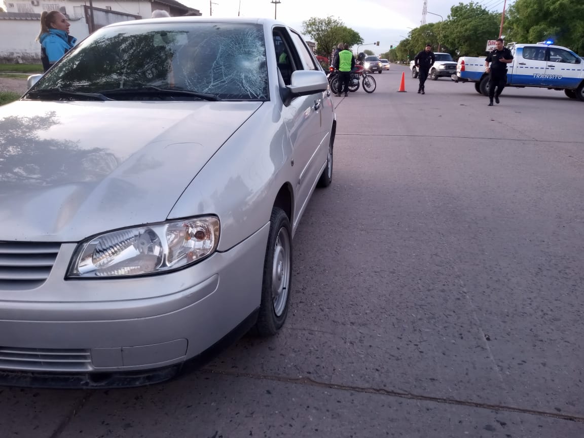 Ciclista trasladada al Pirovano luego de accidente de tránsito