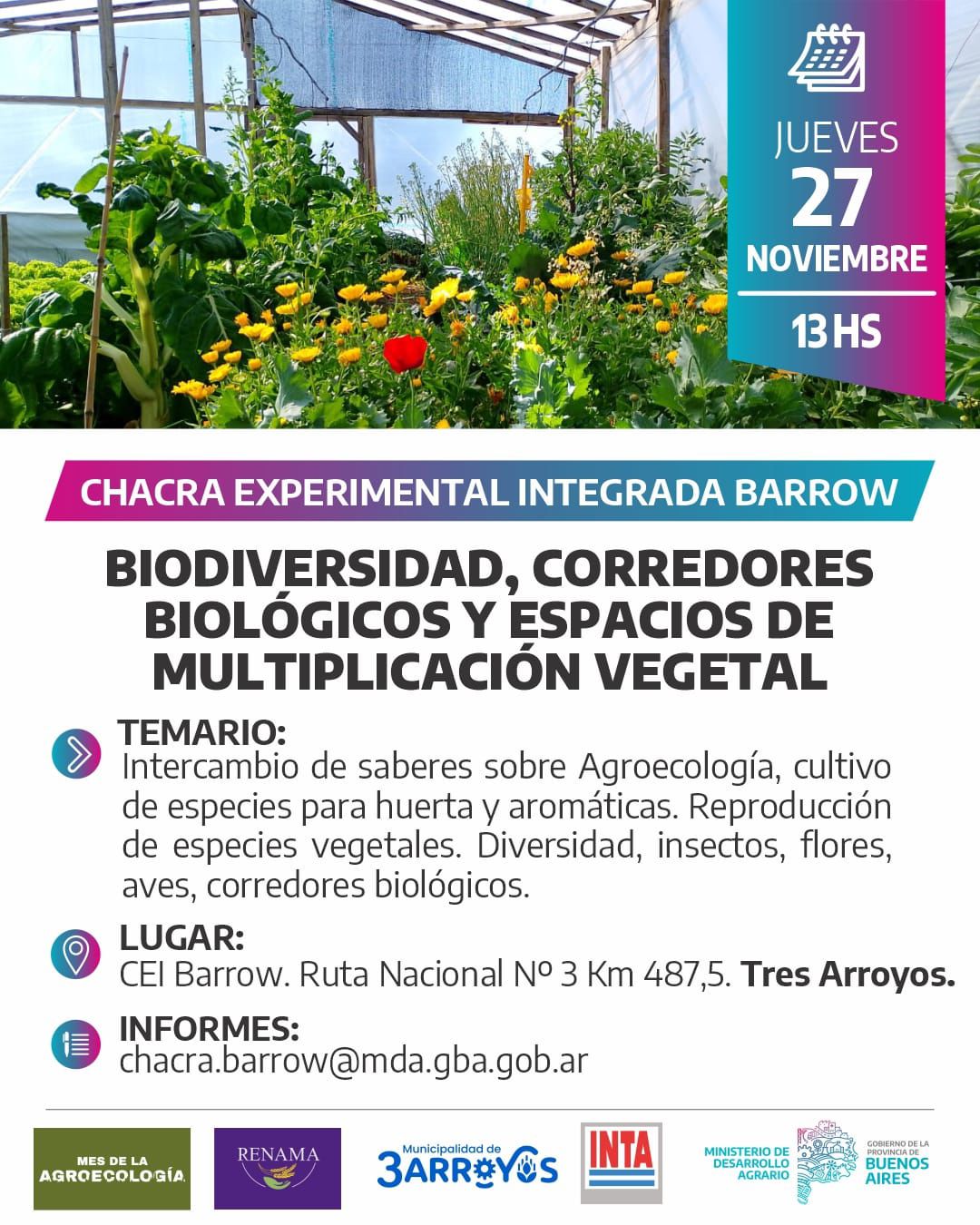 “Biodiversidad, corredores biológicos y espacios de multiplicación” en la Chacra de Barrow
