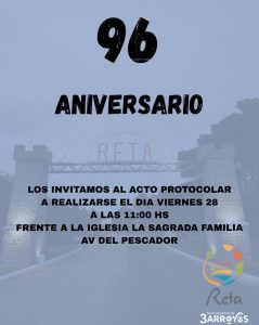 Reta: Acto protocolar por su 96 Aniversario este viernes