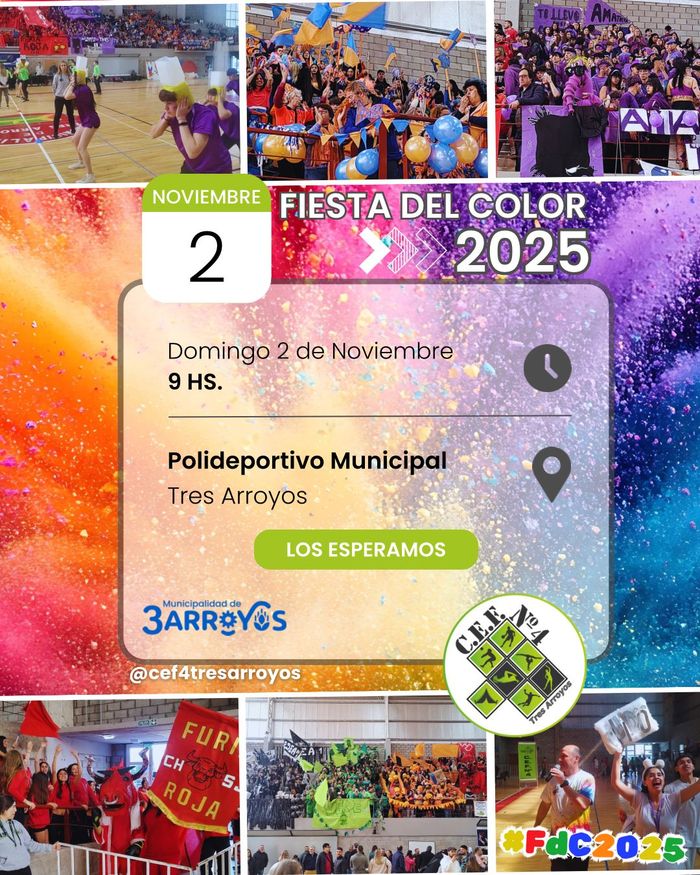 Se realiza la Fiesta del Color en el Polideportivo