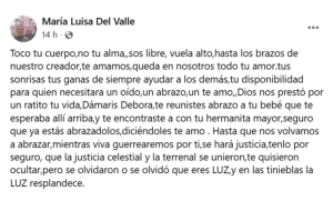 “Toco tu cuerpo, no tu alma” desgarradora carta de la madre de Débora