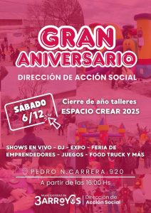 El sábado, Festival de cierre de año de la Dirección de Acción Social