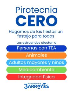El Municipio de Tres Arroyos se adhiere a la campaña “Pirotecnia Cero”
