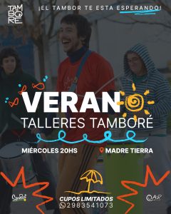 Tamboré anuncia sus talleres de Verano, los miércoles en Madre Tierra