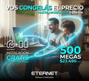Eternet sigue congelando sus precios