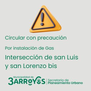 Transito cortado en la intersección de San Luis y San Lorenzo  