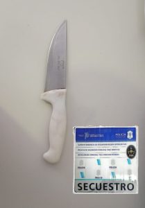 Reta: aprehendido tras amenazar a su pareja con un cuchillo y golpearla en el rostro
