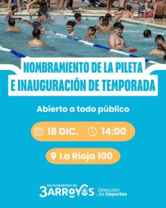 Nombramiento de la Pileta Municipal e inauguración de temporada