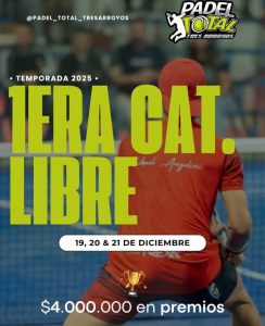 Importante torneo de pádel se disputa este fin de semana en Tres Arroyos