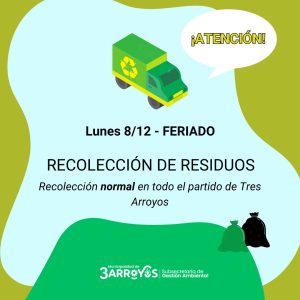 Recolección de Residuos normal para el fin de semana
