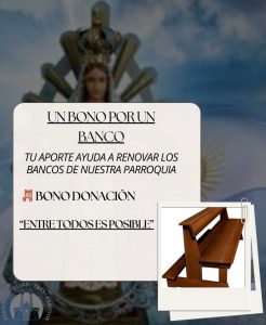 “Un bono por un banco”: cruzada solidaria por la Parroquia Luján