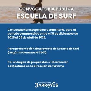 Convocatoria para proyectos gastronómicos y Escuela de Surf para la temporada de verano