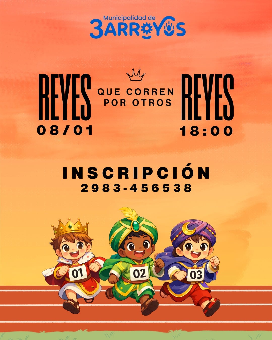 Juventud y Deportes invita a la Carrera: “Reyes que corren por otros Reyes”