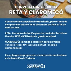 Convocatoria para proyectos gastronómicos y Escuela de Surf para la temporada de verano
