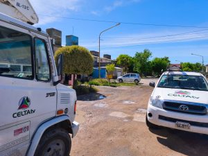 Comenzó la obra de fibra óptica de CELTAtv en el Barrio Fonavi Terminal