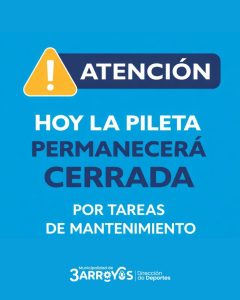 Por mantenimiento, Pileta Municipal cerrada este sábado