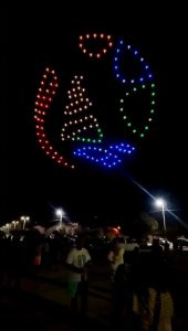 Claromecó “explotó” por el Show de Drones (videos)