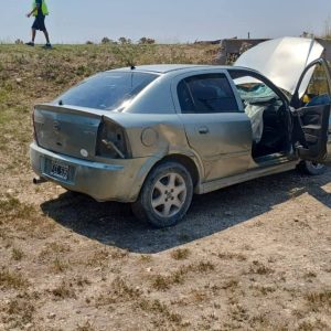 Despiste y vuelco en la Ruta 72. Dos personas trasladadas al Hospital