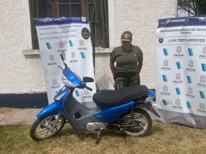 CPR interceptó y detuvo a delincuentes de Claromecó que robaron una moto