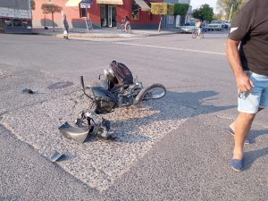 Choque en San Martín y Tacuarí. Los conductores derivados al Centro Municipal de Salud