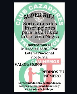Caminemos Juntos lanza una rifa especial con inscripciones para las “24 Horas de la Corvina Negra”