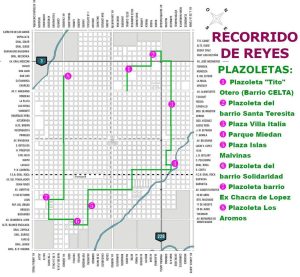 Dieron a conocer el recorrido que harán los Reyes Magos el próximo lunes