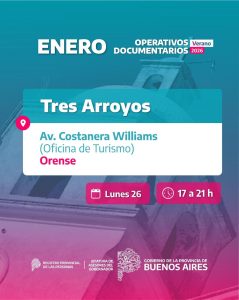 El Operativo DNI llega a Claromecó, Reta y Balneario Orense