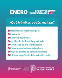 El Operativo DNI llega a Claromecó, Reta y Balneario Orense