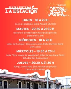 Cultura Activa: Propuestas gratuitas en el Centro Cultural La Estación