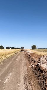 En Chaves, se avanza con el entoscado del camino a Alzaga. Más de 6KM para mejorar la conectividad rural