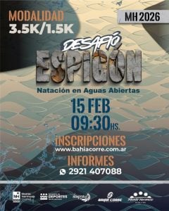 Llega el Desafío Espigón – Aguas Abiertas Monte Hermoso 2026