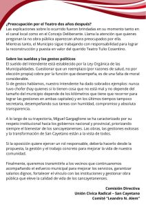 Dura respuesta de la UCR sancayetanense a dichos de la oposición