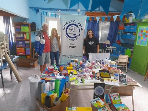 Millonaria donación del Club 24 de Abril  al Jardín 921 de Claromecó